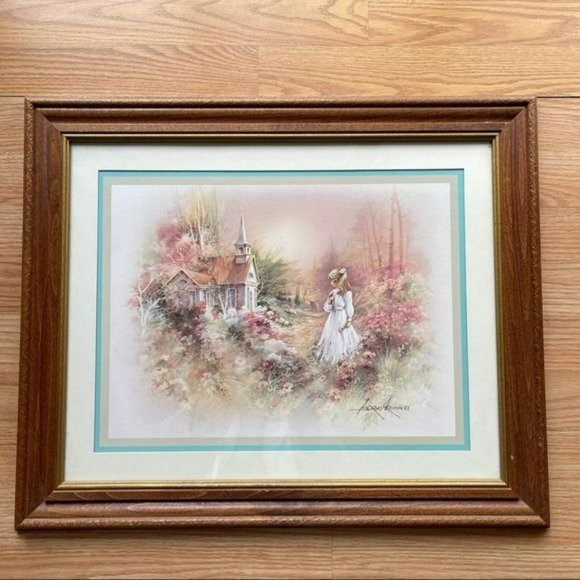 Vintage Girl And Flowers Framed Print Art by Andres Orpinas - Picture 5 of 13